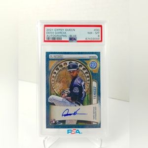 2021 Topps Gypsy Queen Deivi Garcia RC Auto Blue /99 #GQA-DG PSA 8 NM-MT-Yankees